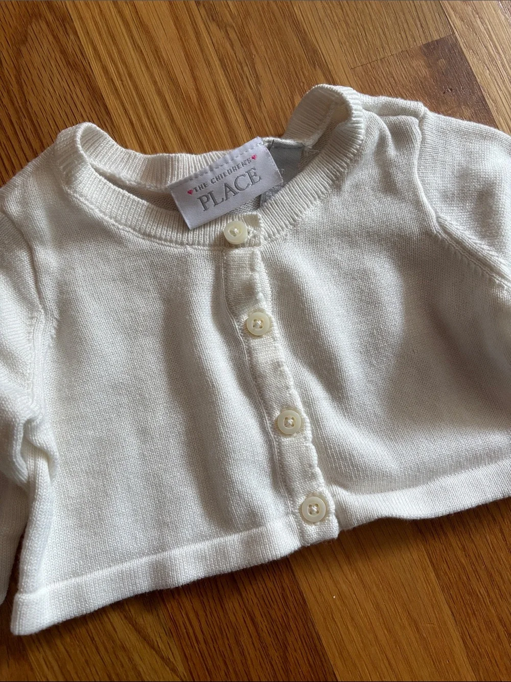 2T The Children's Place White Cropped Cardigan